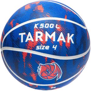 Basketbal maat 4 kinderen k500 blauw oranje