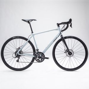 Racefiets voor recreatief fietsen rc120 schijfremmen lichtgrijs