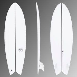 Surfboard 900 fish 5'8 35 l . geleverd met 2 twin-vinnen.