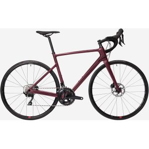 Racefiets voor dames edr carbon schijfremmen shimano 105 bordeaux