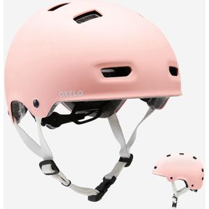 Helm voor inlineskaten skateboarden steppen mf500 bridal pink