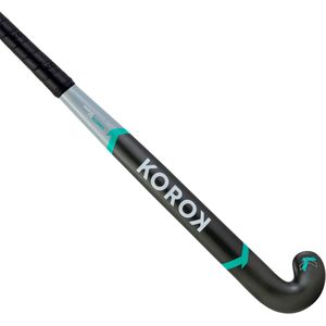 Hockeystick voor gevorderde volwassenen mid bow 30% carbon fh530 grijs/turquoise