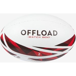 Rugbybal r500 maat 4 match rood/wit
