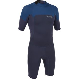 Shorty voor surfen heren 500 stretch neopreen blauw