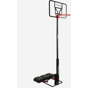 Basketbalpaal b100 easy plexi verstelbaar van 2,20 m tot 3,05 m