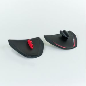Finger paddles voor zwemmen 900 quick'in zwart/rood