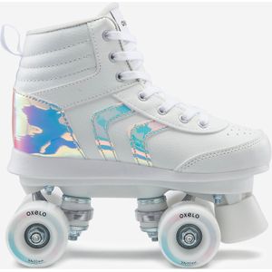 Rolschaatsen voor kinderen quad 100 wit holographic