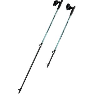 Telescopische nordic walking stokken aluminium nw p120 zwart grijsgroen