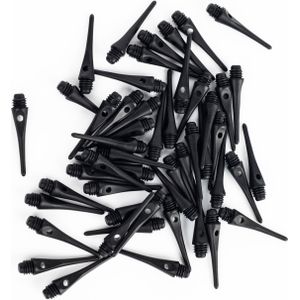 50 plastic dartpunten (soft tip) zwart