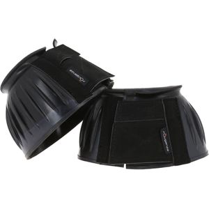 Open springschoenen rubber paard en pony 100 zwart 2 stuks