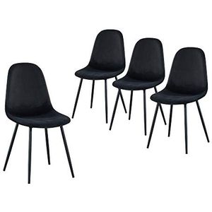 BAITA Set van 4 Stoelen Contemporary h86cm Zwart