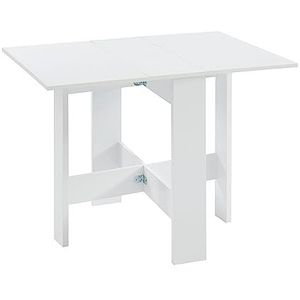 JUNO klaptafel voor 4 personen, wit decor, L 104 x 76 x 74 cm
