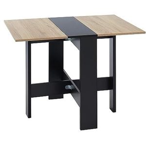 BAÏTA Geen klaptafel voor 4 personen JUNO - decoratie in eiken en zwart - L 104 x 76 x 74 cm