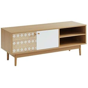 BAÏTA Leika TV-meubel, eiken/wit, 120 cm