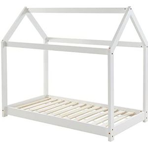 BAÏTA Kinderbed Tiny grenen, wit, 70 x 140 cm, lattenbodem inbegrepen