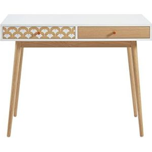 BAÏTA - Bureau Utah wit en eikeneffect, 100 cm