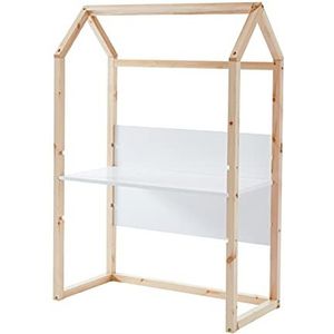BAÏTA TINY02 bureau voor kinderen, schaalbaar, grenenhout, wit, lengte 100 cm