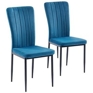 BAÏTA Poppy Set van 2 stoelen, blauw, L 56,5 cm