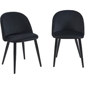 BAÏTA Macaron 2 stoelen, zwart, lengte 51 cm