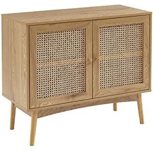 BAÏTA Dressoir INES eiken en rieten rotan l90 cm