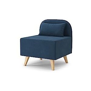 BAÏTA Sarah fauteuil van stof, blauw, 58 x 68 x 65 cm