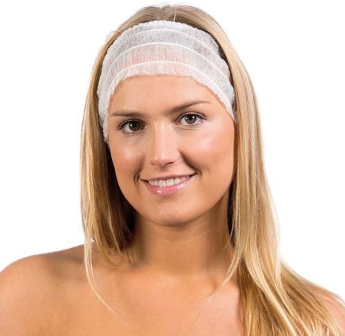 Wegwerp cosmetische haarbandjes 100 stuks
