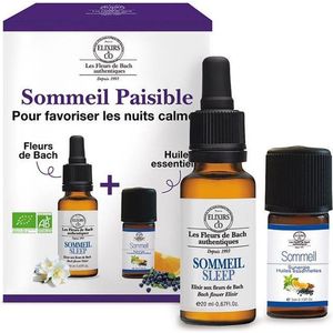 Bach set Nachtrust 1 Bach combi elixer en 1 essentiële olie synergie