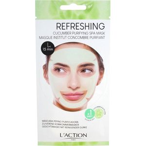 L'Action Paris Cucumber Purifying Spa Mask, Ideal for Tired Skin, Toothes and Hydrates, 20g