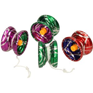 Metalen Jojo - Rood/Blauw - Groen/Blauw - Paars/Groen - Blauw/Rood