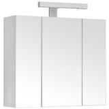 Allibert toiletkast PIAN'O - 3 spiegeldeuren - gemelamineerd hout - wit - 1 VDE (conform NED) stopcontact - 1 verlichtingsschakelaar - 60 cm breed