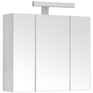 Allibert toiletkast PIAN'O - 3 spiegeldeuren - gemelamineerd hout - wit - 1 VDE (conform NED) stopcontact - 1 verlichtingsschakelaar - 60 cm breed