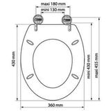 Toiletzitting allibert bolivia geperst hout 36,2x5,2x45 cm gelakt wit