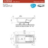 Allibert Rechthoekig Bad Lodge 180x80 X 53,5-55,5cm Wit