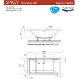 Allibert Rechthoekig Bad Spacy Duo 190x90cm Wit