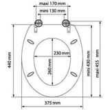 Toiletzitting allibert decor new york 37,3x5,6x44,8 cm mdf inox scharnieren