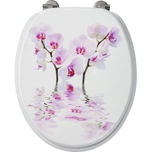 Allibert - Orchidee - Toiletbril - Wit - MDF - Verchroomde Scharnieren