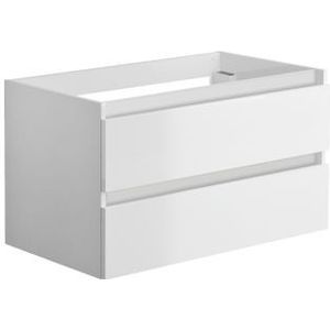 Onderkast allibert alma 80x47,2x46 cm soft-close lades glanzend wit