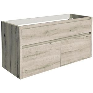 Onderkast allibert aston 120x46x59,8 cm soft-close lade en deuren vintage eiken (bijpassende wastafel optioneel)