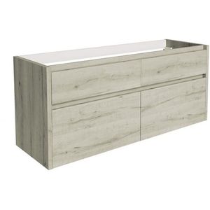 Onderkast allibert aston 140x46x59,8 cm vier soft-close lades vintage eiken (bijpassende wastafel optioneel)