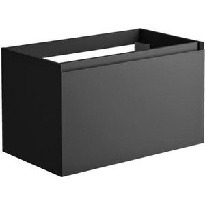 Onderkast Allibert Nordik 80x46x47,2 cm Gelakt MDF Ultra Mat Zwart (wastafel optioneel)