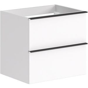 Wastafelonderkast allibert santiago olav 2 lades soft close glanzend wit 60x55x46 cm