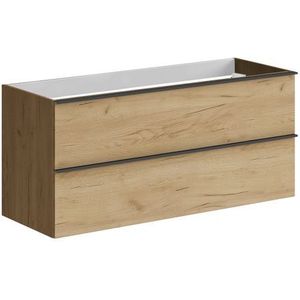 Wastafelonderkast Allibert Santiago Olav 2 Lades Soft Close Eiken Hout 120x55x46 cm