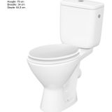 Allibert Duoblok Toilet Vito I Pk Aanlsuiting I Quick Release & Soft-close Toiletzitting Wit | Duoblok toiletten