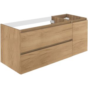 Wastafelonderbouw Allibert Lunik 120x55x46 cm Met Deur Eik Halifax Natuur