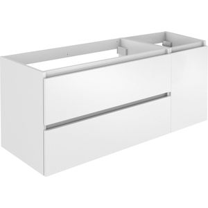 Wastafelonderbouw Allibert Lunik 120x55x46 cm Met Deur Glans Wit