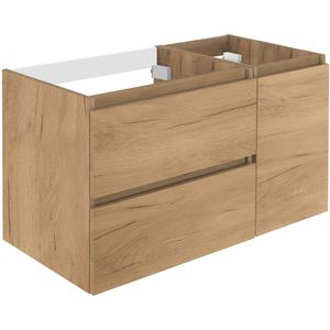 Wastafelonderbouw Allibert Lunik 90x55x46 cm Met Deur Eik Halifax Natuur Allibert