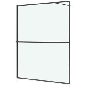 Allibert MILTON Walk in douchewand Zwart-139-140 x 200 cm