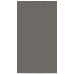 Douchebak + sifon allibert rectangle 160x90 cm mat gunmetal