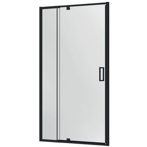 Allibert Lonso Douche Zwaaideur|verstelbaar 90-100|zwart 90x200cm|glasdikte 6mm