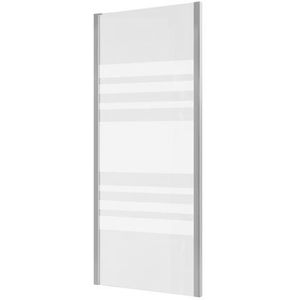 Allibert LAJA – 1 vaste wand streep glas, Chroom profiel 86,5-89 x 200 cm